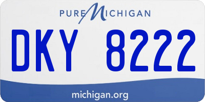 MI license plate DKY8222