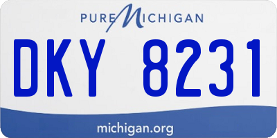 MI license plate DKY8231