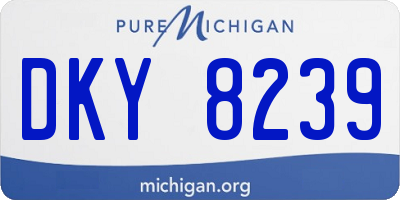 MI license plate DKY8239