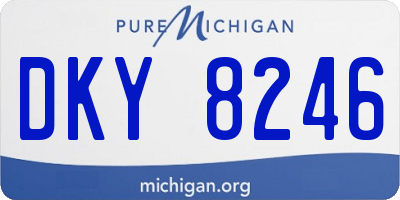 MI license plate DKY8246