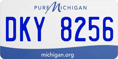 MI license plate DKY8256