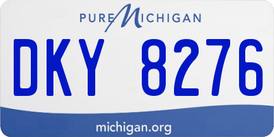 MI license plate DKY8276