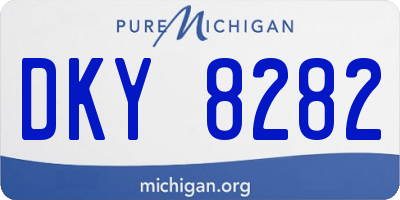MI license plate DKY8282
