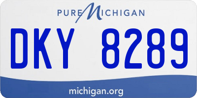 MI license plate DKY8289