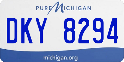 MI license plate DKY8294