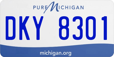MI license plate DKY8301