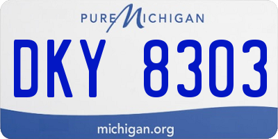 MI license plate DKY8303