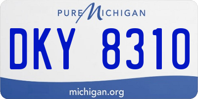 MI license plate DKY8310