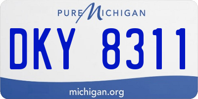 MI license plate DKY8311