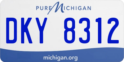 MI license plate DKY8312