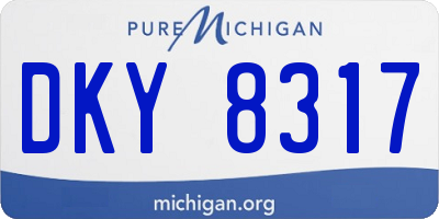 MI license plate DKY8317