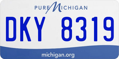 MI license plate DKY8319