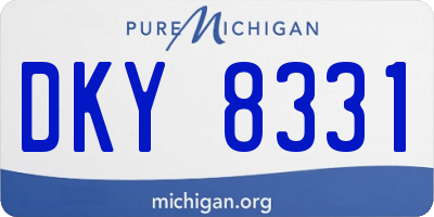 MI license plate DKY8331