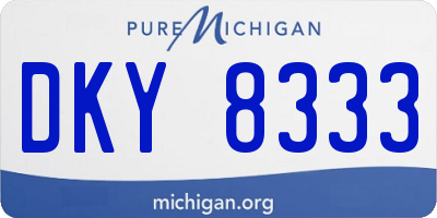 MI license plate DKY8333