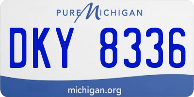 MI license plate DKY8336