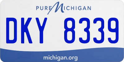 MI license plate DKY8339
