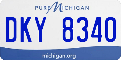 MI license plate DKY8340