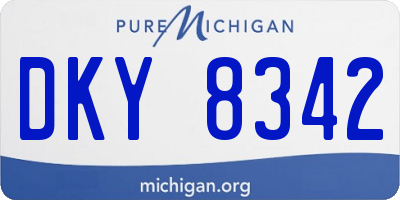 MI license plate DKY8342