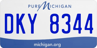 MI license plate DKY8344
