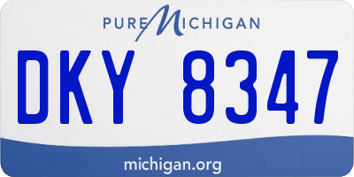 MI license plate DKY8347