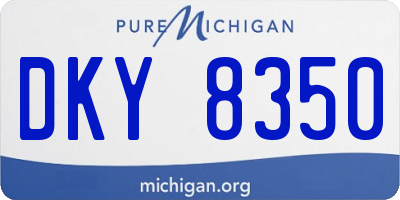 MI license plate DKY8350