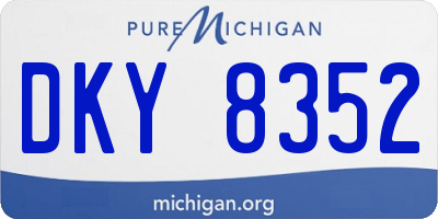 MI license plate DKY8352