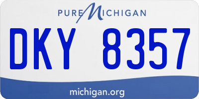 MI license plate DKY8357