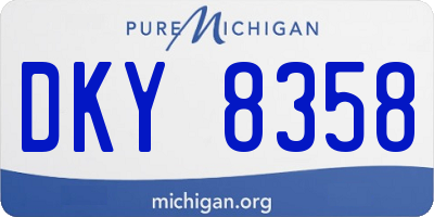 MI license plate DKY8358