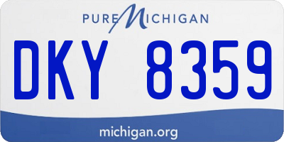 MI license plate DKY8359