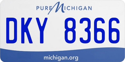 MI license plate DKY8366