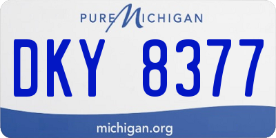 MI license plate DKY8377