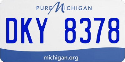 MI license plate DKY8378