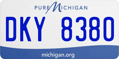MI license plate DKY8380