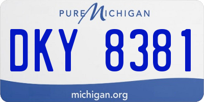 MI license plate DKY8381