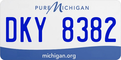 MI license plate DKY8382