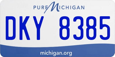 MI license plate DKY8385
