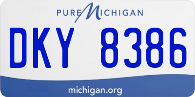 MI license plate DKY8386