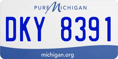 MI license plate DKY8391