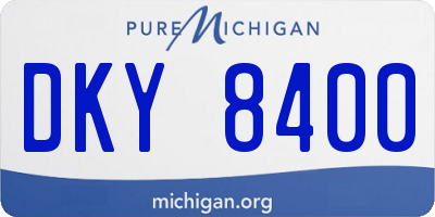 MI license plate DKY8400