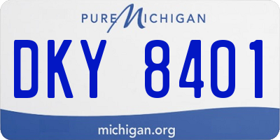 MI license plate DKY8401