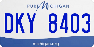 MI license plate DKY8403