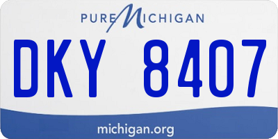 MI license plate DKY8407