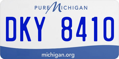 MI license plate DKY8410