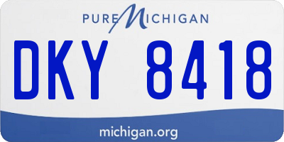 MI license plate DKY8418