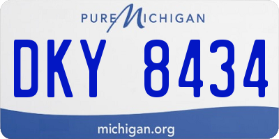 MI license plate DKY8434