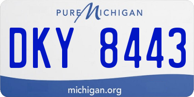 MI license plate DKY8443