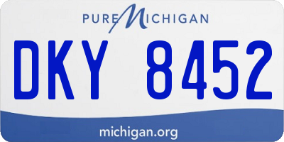 MI license plate DKY8452