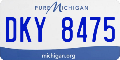 MI license plate DKY8475