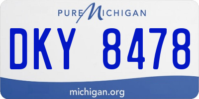 MI license plate DKY8478