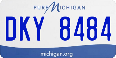 MI license plate DKY8484